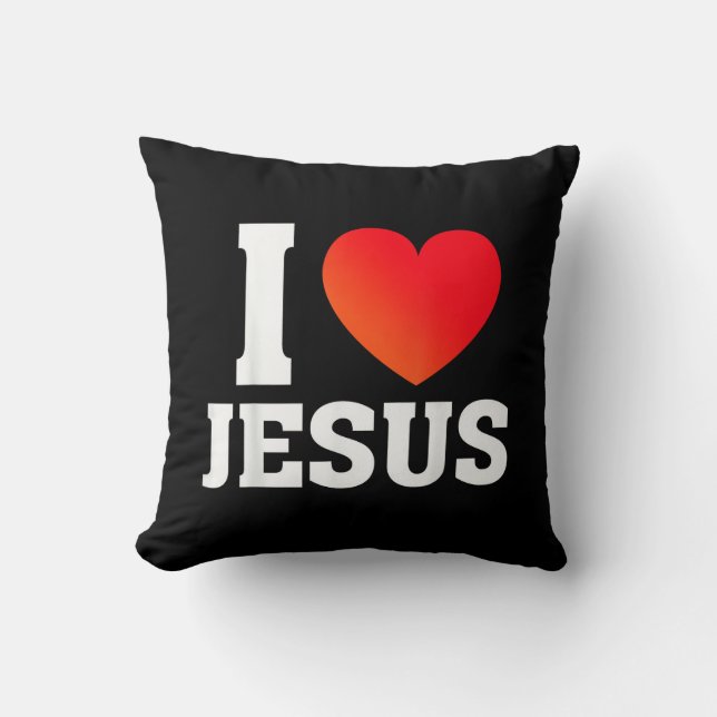 Ich liebe Jesus Kissen (Vorderseite)