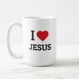 Ich liebe Jesus - Minimalistisches christliches Gl Kaffeetasse