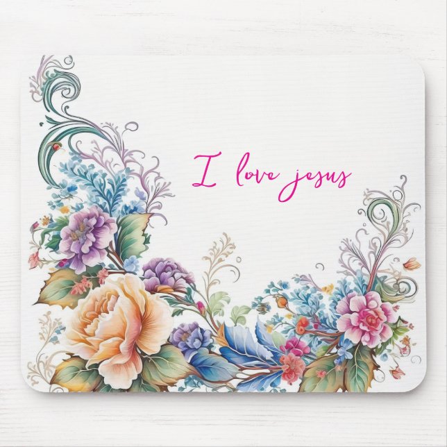Ich liebe Jesus Mousepad (Vorne)