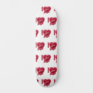 Ich liebe Jesus rotes Herz Skateboard