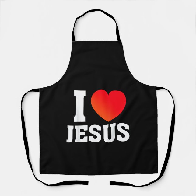 Ich liebe Jesus Schürze (Vorderseite)