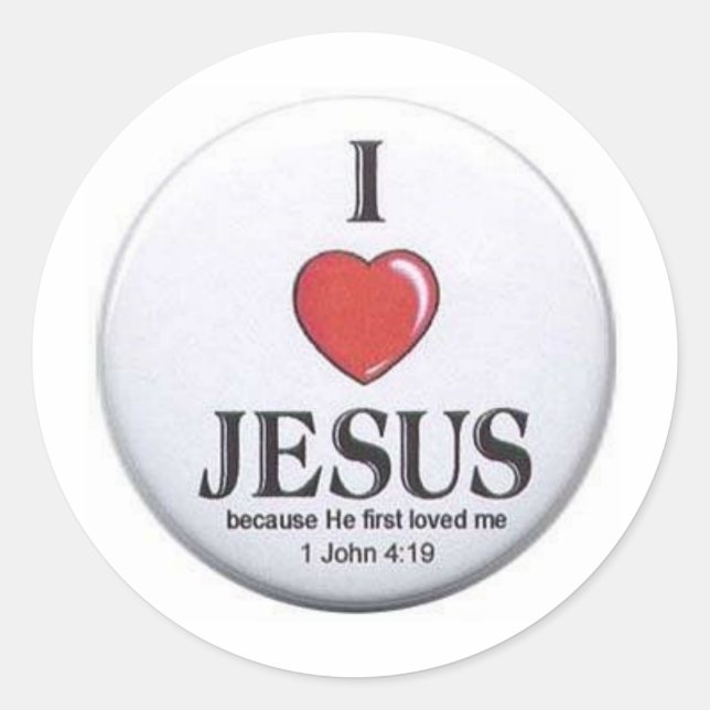 Ich Liebe Jesus Stickers (Vorderseite)