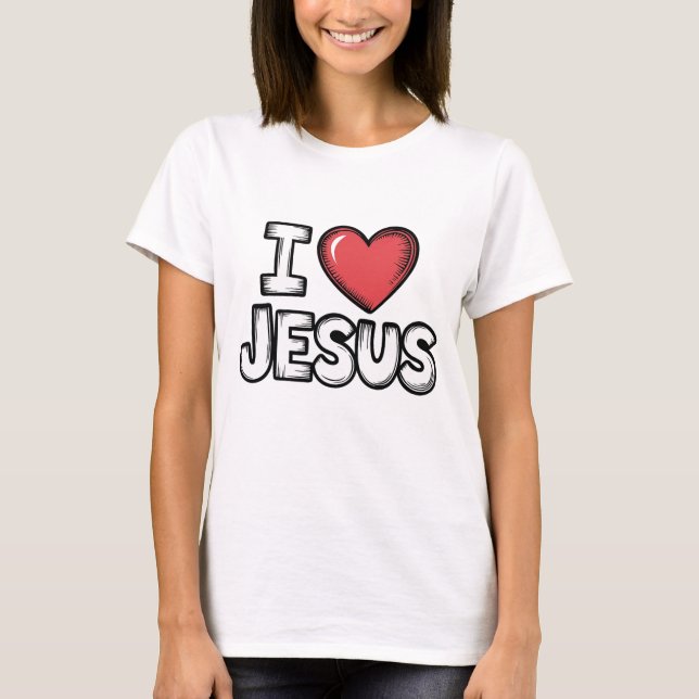Ich liebe Jesus T-Shirt (Vorderseite)