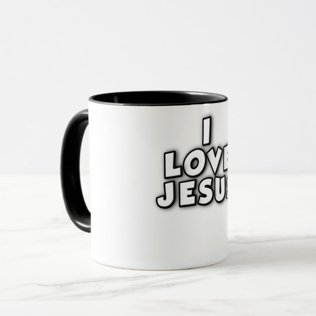 Ich liebe Jesus Tasse (Vorderseite Links)