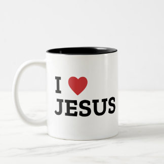 Ich liebe Jesus Two-Tone Tasse, 444 ml Zweifarbige Tasse