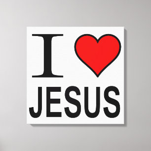Ich liebe Jesus umwickelte Leinwand