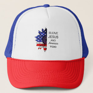 Ich Liebe Jesus und auch Amerika Truckerkappe
