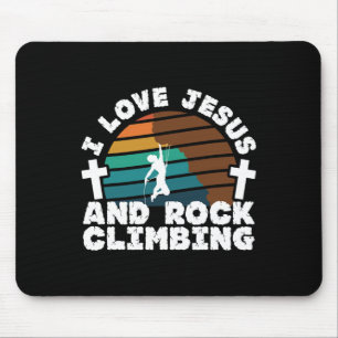 Ich liebe Jesus und Boulder-Christen-Glaube Fit Mousepad
