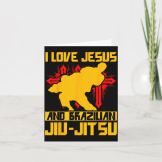 Ich liebe Jesus und brasilianisches Jiu-Jitsu BJJ Karte