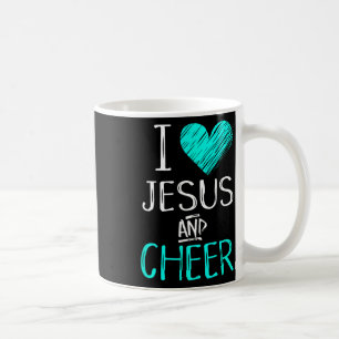 Ich liebe Jesus und Cheer christliches Cheerleadin Kaffeetasse