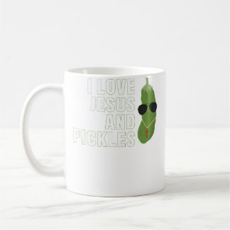Ich liebe Jesus und eingelegte Gurken christliche Kaffeetasse