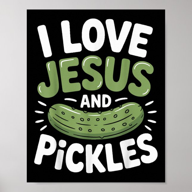 Ich liebe Jesus und Essiggurken  Poster (Vorne)