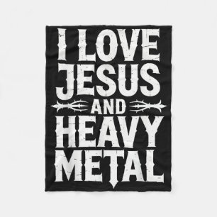 Ich liebe Jesus und Heavy Metal _9  Fleecedecke