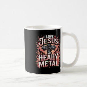 Ich liebe Jesus und Heavy Metal Kaffeetasse