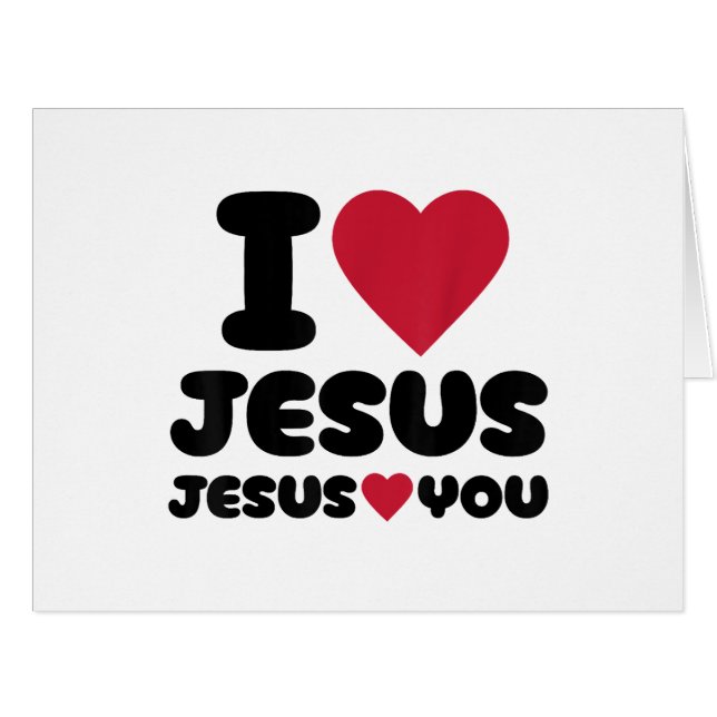 Ich Liebe Jesus und Jesus Lieben Sie Christlich (Vorderseite (Horizontal))