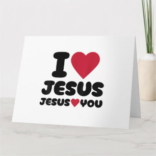 Ich Liebe Jesus und Jesus Lieben Sie Christlich Karte
