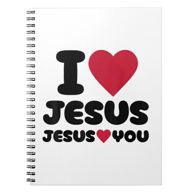 Ich Liebe Jesus und Jesus Lieben Sie Christlich Notizblock (Vorderseite)