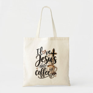 Ich liebe Jesus und Kaffee Tragetasche