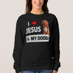 Ich Liebe Jesus und mein Doodle Hund Mama Vater Ha Sweatshirt