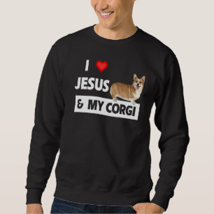 Ich Liebe Jesus und meine Corgi Christlichen Haust Sweatshirt