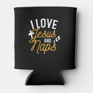 Ich Liebe Jesus und Nickerchen Funny Religious Dosenkühler