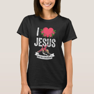 Ich Liebe Jesus und Skateboarding Skater Skaten si T-Shirt