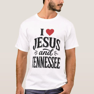 Ich liebe Jesus und Tennessee Vintage Christian De T-Shirt