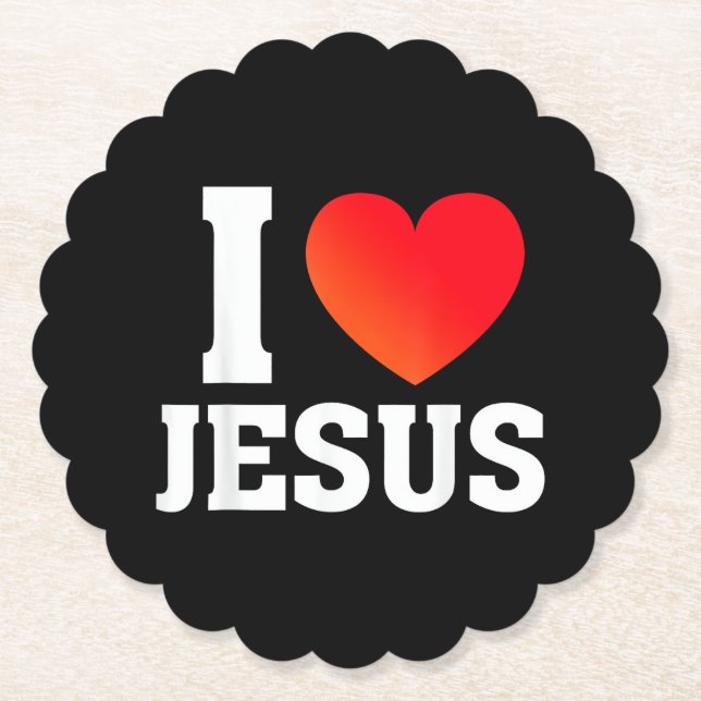 Ich liebe Jesus Untersetzer (Vorderseite)