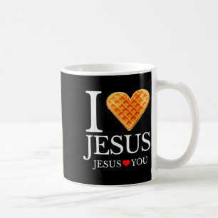 Ich liebe Jesus Waffel Herz Lustig Christliches Fr Kaffeetasse
