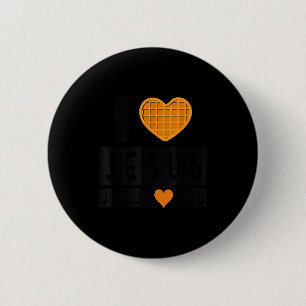 Ich liebe Jesus Waffelherz Jesus liebt dich lustig Button