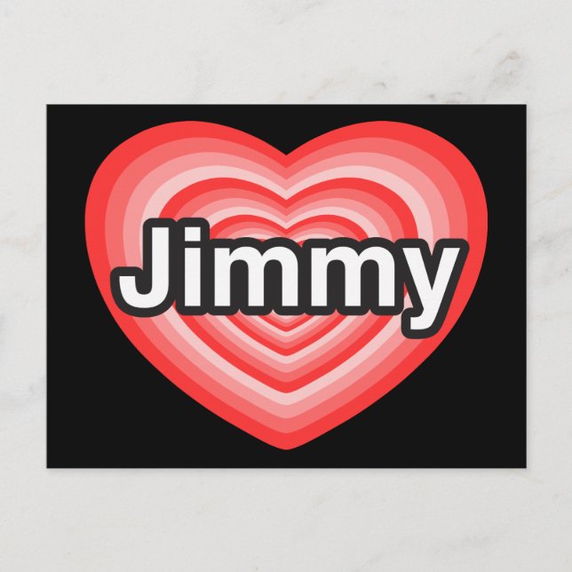 Ich Liebe Jimmy. Ich Liebe dir Jimmy. Herz Postkarte (Vorderseite)