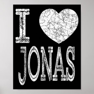 Ich liebe Jonas Valentine Freund Sohn Junge Herz E Poster