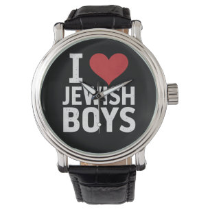 Ich liebe jüdische Jungen Ich Herz jüdische Jungen Armbanduhr