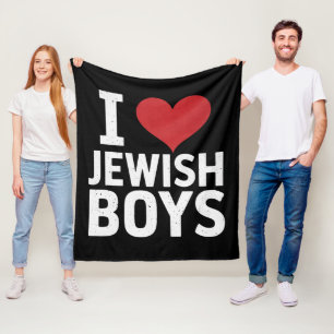 Ich liebe jüdische Jungen Ich Herz jüdische Jungen Fleecedecke