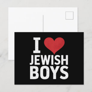 Ich liebe jüdische Jungen Ich Herz jüdische Jungen Postkarte