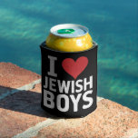 Ich Liebe jüdische Jungs Ich höre jüdische Jungs H Dosenkühler<br><div class="desc">Ich Liebe jüdische Jungs Ich höre jüdische Jungs Hanukkah</div>