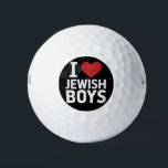 Ich Liebe jüdische Jungs Ich höre jüdische Jungs H Golfball<br><div class="desc">Ich Liebe jüdische Jungs Ich höre jüdische Jungs Hanukkah</div>
