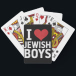 Ich Liebe jüdische Jungs Ich höre jüdische Jungs H Spielkarten<br><div class="desc">Ich Liebe jüdische Jungs Ich höre jüdische Jungs Hanukkah</div>