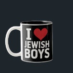 Ich Liebe jüdische Jungs Ich höre jüdische Jungs H Zweifarbige Tasse<br><div class="desc">Ich Liebe jüdische Jungs Ich höre jüdische Jungs Hanukkah</div>