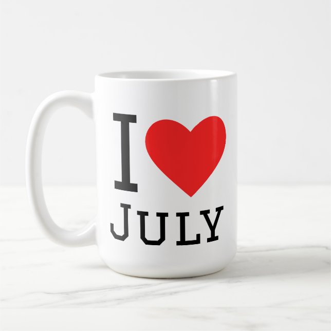 Ich liebe Juli Kaffeetasse (Links)