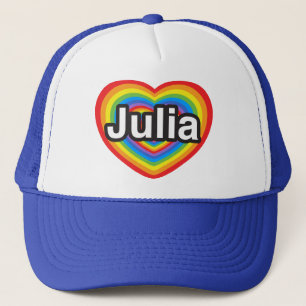 Ich Liebe Julia. Ich habe dir Julia Liebe. Herz Truckerkappe