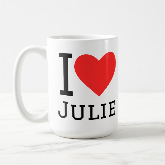 Ich liebe Julie  Kaffeetasse (Links)