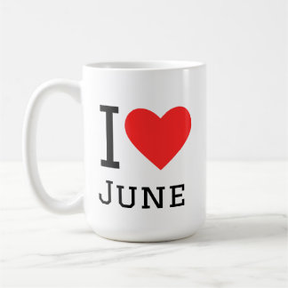 Ich liebe Juni Kaffeetasse
