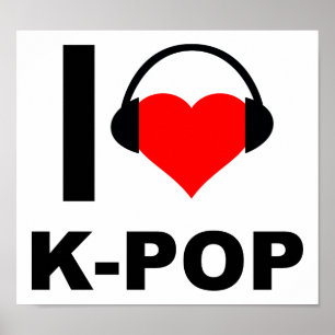 Ich liebe K-Pop Lustiges Poster