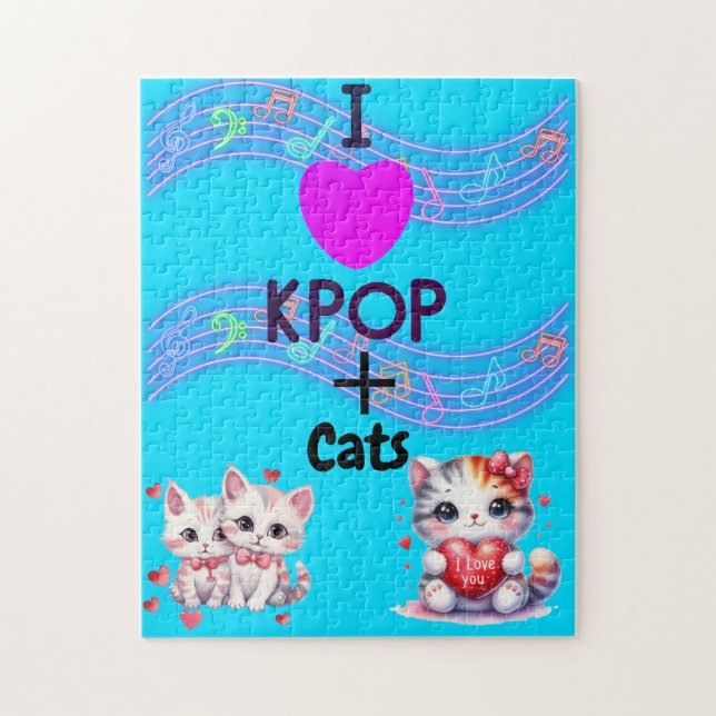 Ich liebe K-pop-Puzzle (Vertikal)
