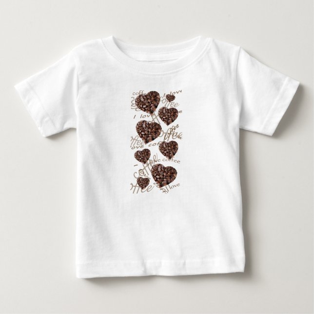 "Ich Liebe Kaffee!" Baby T-shirt (Vorderseite)