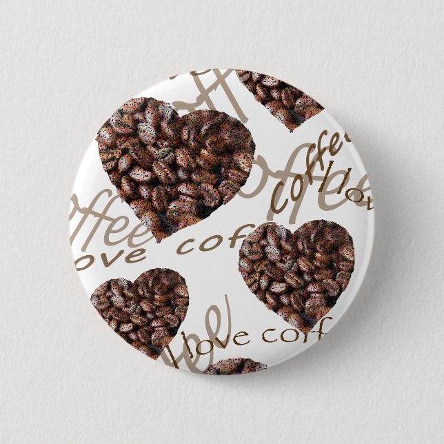 Ich Liebe Kaffee! Button (Vorderseite)