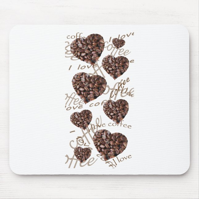 Ich Liebe Kaffee! Mousepad (Vorne)