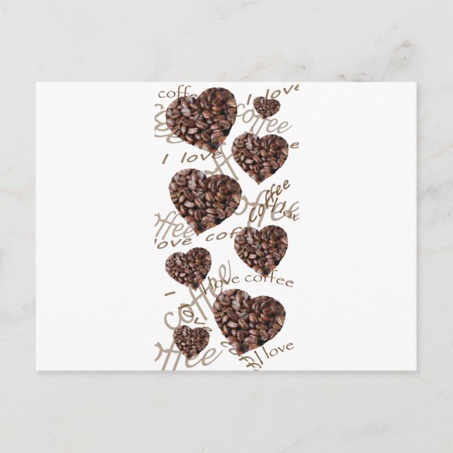 "Ich Liebe Kaffee!" Postkarte (Vorderseite)