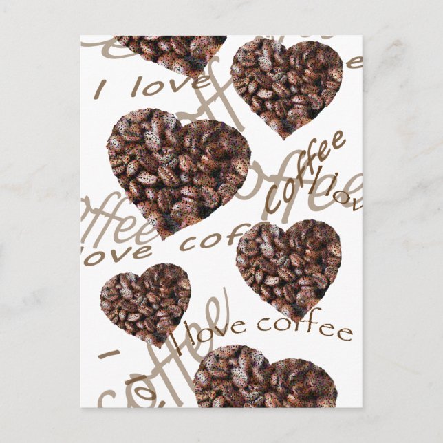 "Ich Liebe Kaffee!" Postkarte (Vorderseite)